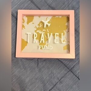 Pink and Gold Decorative Travel Fund Box NWT